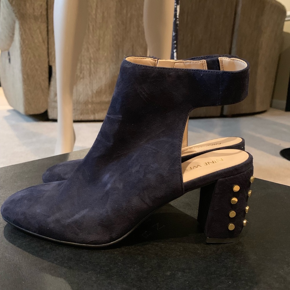 Nine West Suede Cut-out Booties